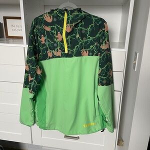 Sprints Green and Black Sprints Jacket with Sloth Print